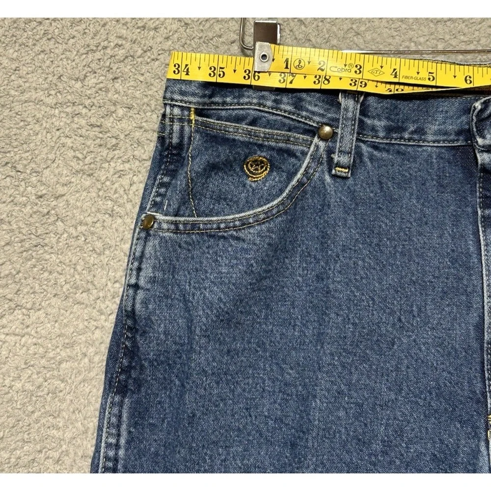 Wrangler George Strait Mens 35x32 13MGSHD Cowboy‎ Cut Rodeo Denim Jeans EUC